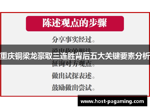 重庆铜梁龙豪取三连胜背后五大关键要素分析 重庆铜梁龙豪取三连胜背后五大关键要素分析
