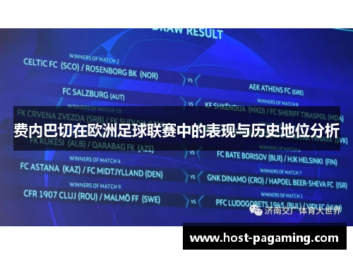 费内巴切在欧洲足球联赛中的表现与历史地位分析